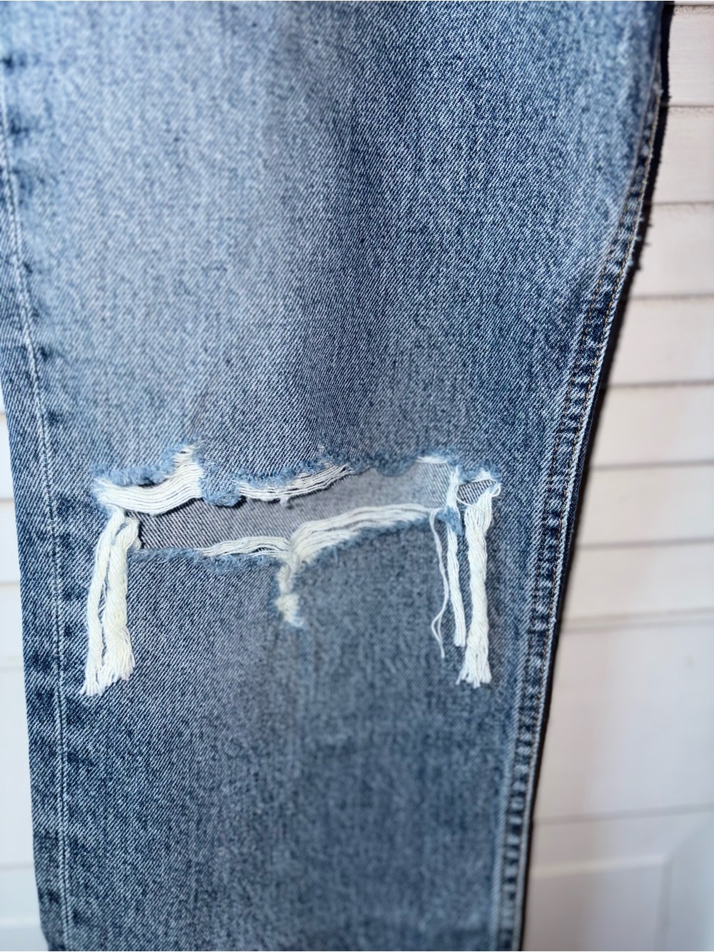 NWT AGOLDE Lana Mid Rise Vintage Straight Distressed Jeans 29 - Picture 4 of 8